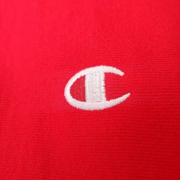 Champion Reverse Weave Mens Small Hooded Sweatshirt Red Heavyweight - Picture 4 of 9